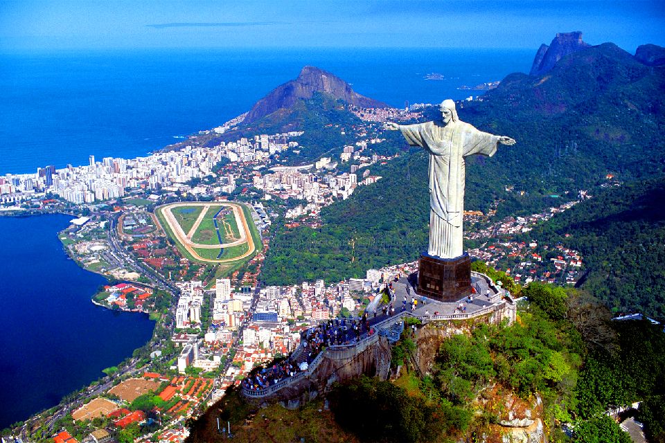 Corcovado's Hill View of Rio de Janeiro, Brazil