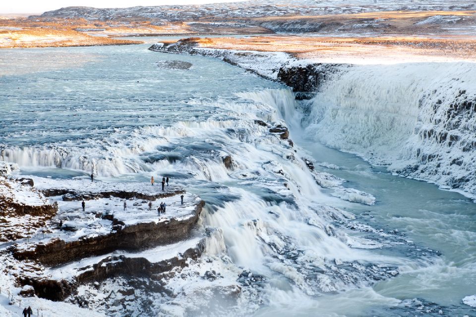 Las caídas de agua de Gullfoss , El río Hvítá , Islandia