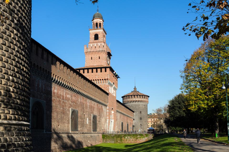 Los monumentos de Milán , El castillo Sforzesco de Milán , Italia