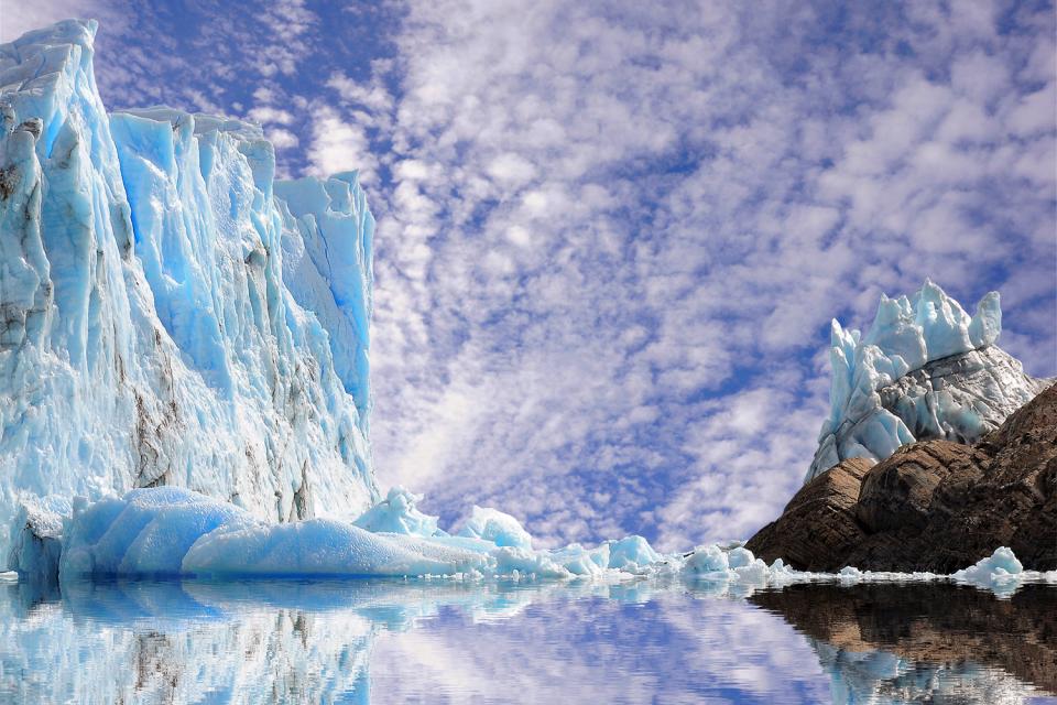 El glaciar Perito Moreno , Glaciar en movimiento , Argentina