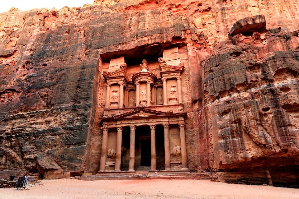 Pétra , Antiche rovine a Petra, Giordania , Giordania