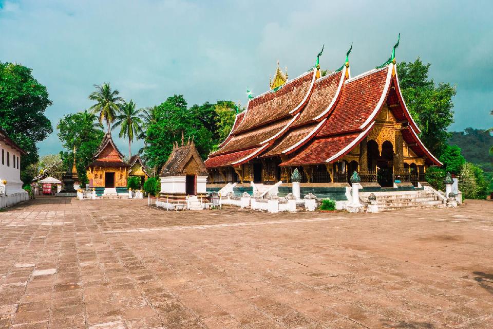 Der Tempel Vat Xieng Thong , Der Wat Xieng Thong-Tempel in Luang Prabang , Laos
