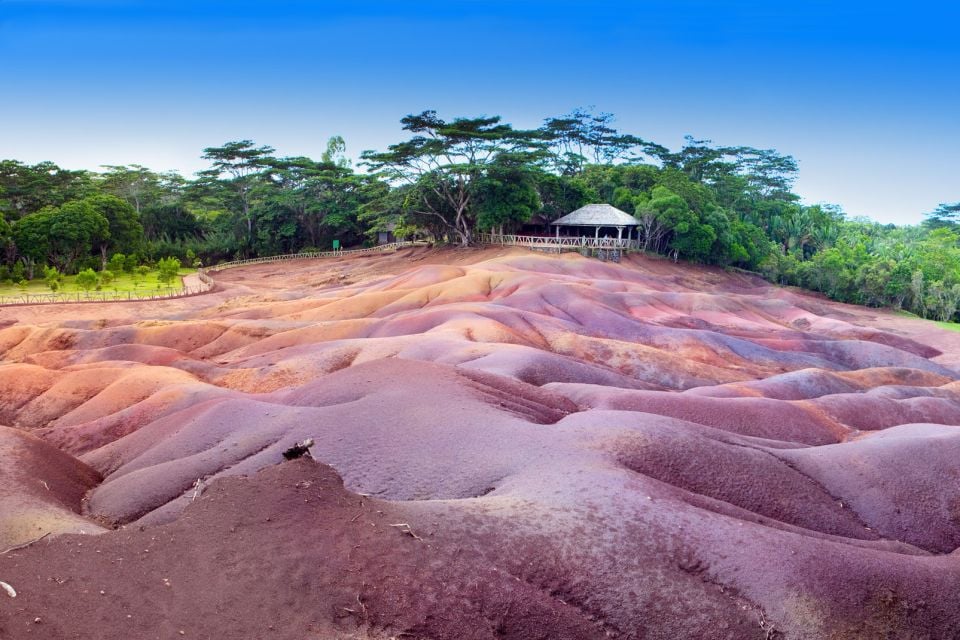 Las tierras de siete colores, Las tierras de colores, Los paisajes, Flic En Flac, Isla Mauricio