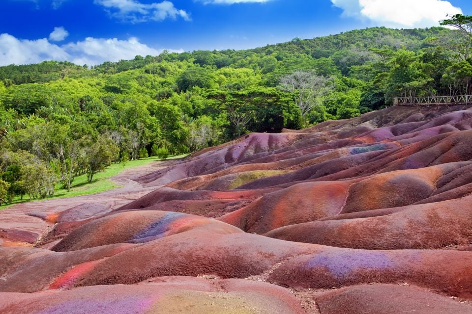 Las tierras de Chamarel, Las tierras de colores, Los paisajes, Flic En Flac, Isla Mauricio
