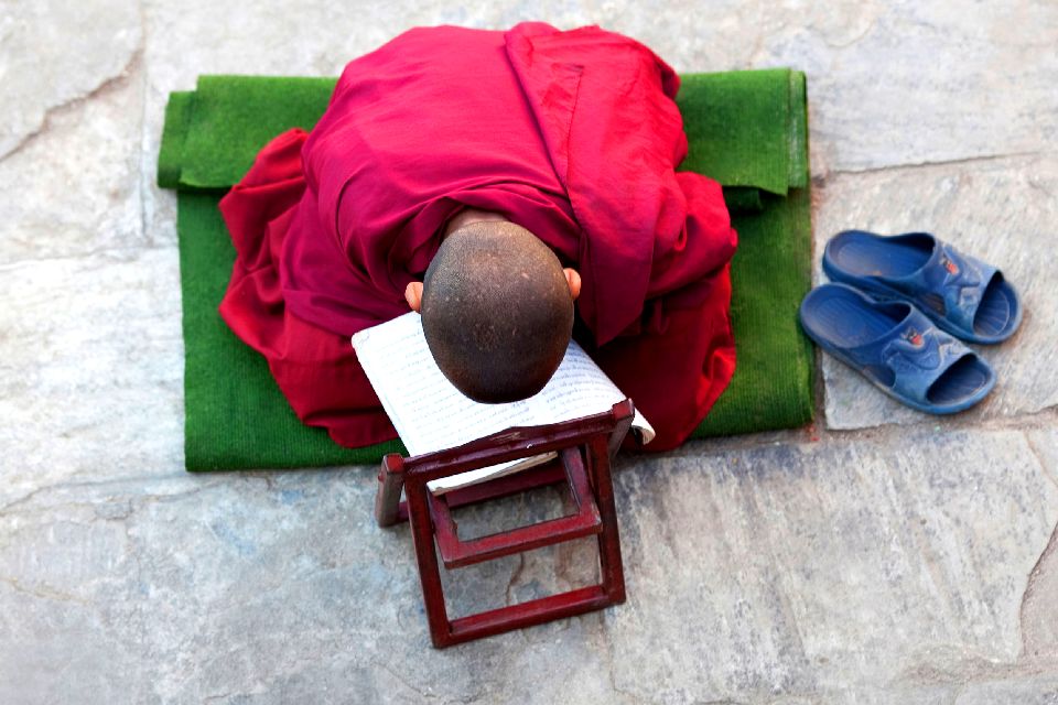 Los monasterios budistas , Nepal