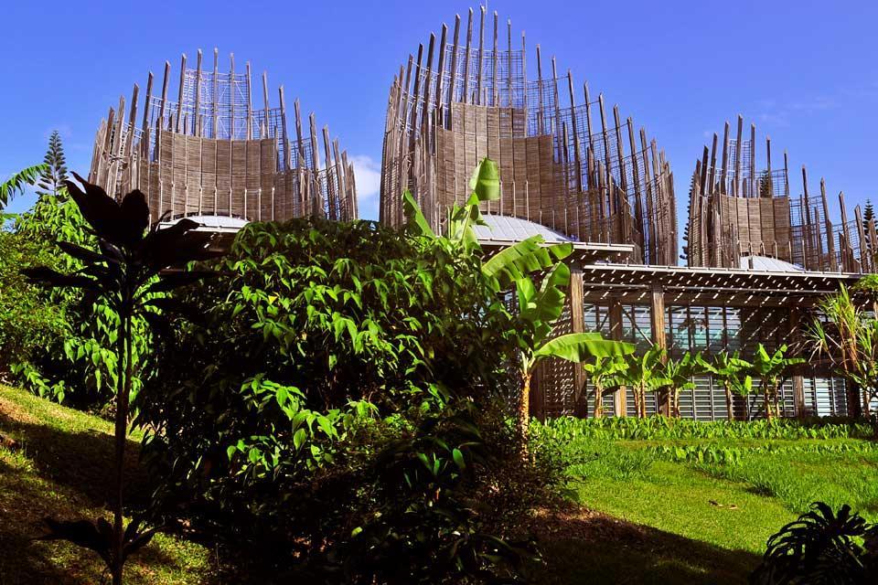 Grande Terre , Numea , El centro cultural Jean-Marie-Tjibaou , Nueva Caledonia