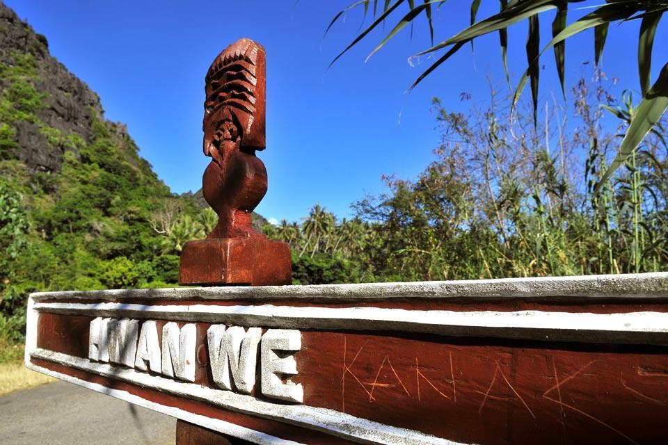 Las islas Loyauté , Lifou , La escultura , Nueva Caledonia