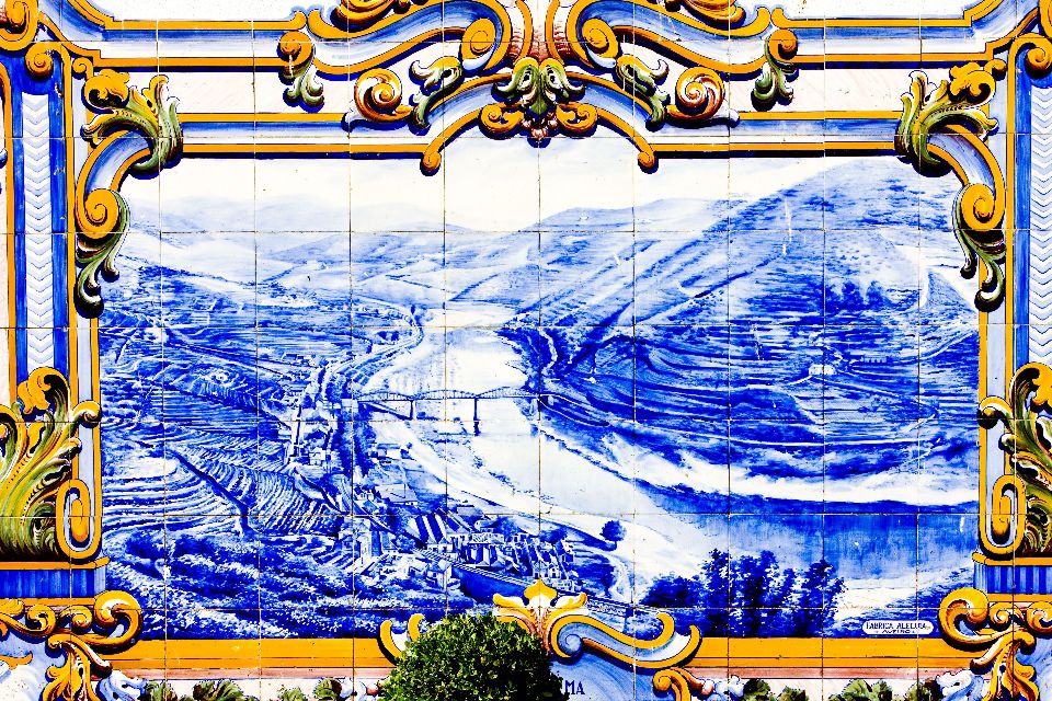 Los azulejos , Azulejos en la estación de Pinhao , Portugal