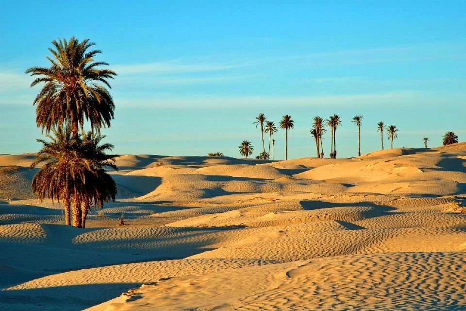 Die Wüste , Felsen in der Sahara , Tunesien