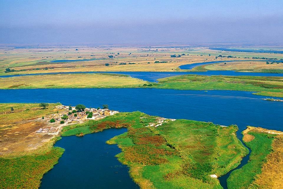 El río Zambeze , Zambia