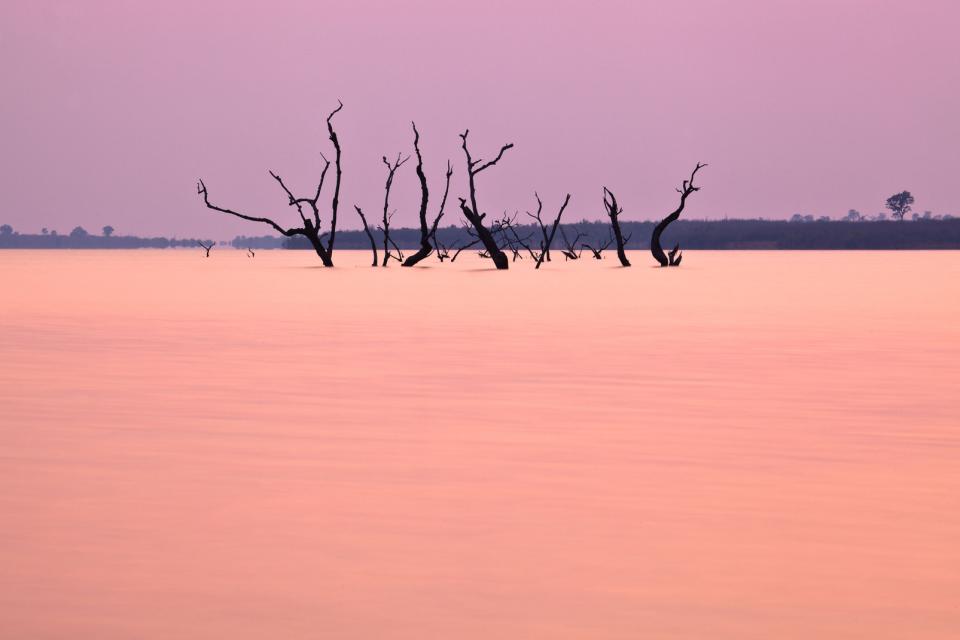 El lago Kariba , Zimbabwe