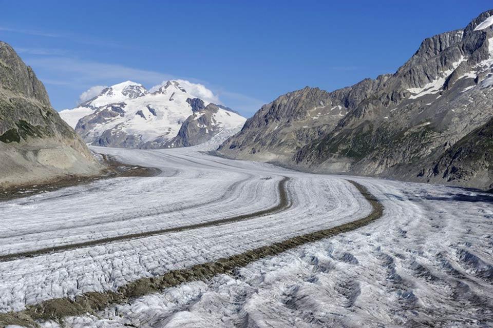 Le Valais , Le glacier d'Aletsch , Suisse