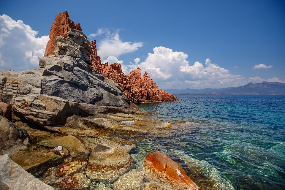 Die Bucht von Orosei , Felsen von Arbatax , Italien