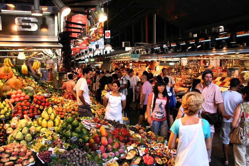 Le marché de la Boqueria , Espagne