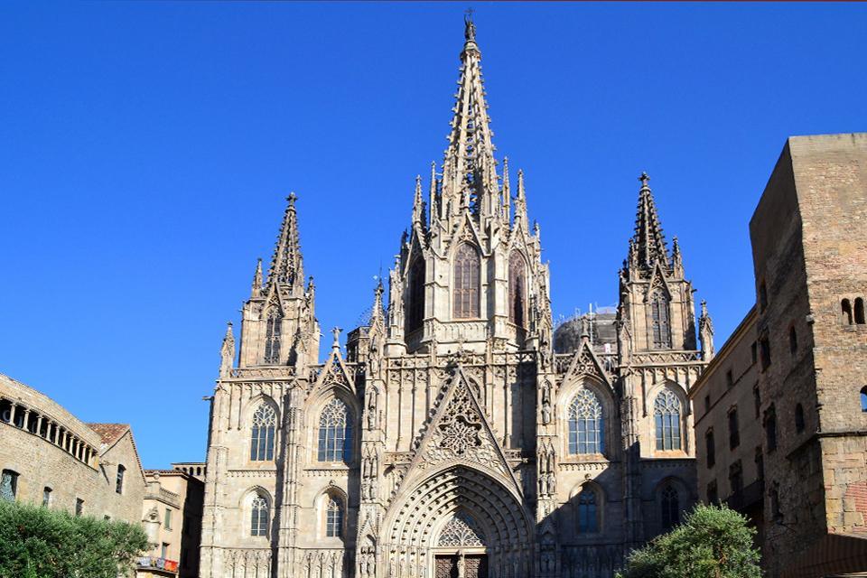 La cathédrale de Barcelone , Cathédrale de Barcelone , Espagne