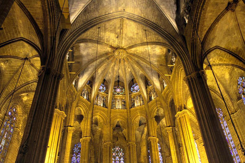 La catedral de Barcelona , España