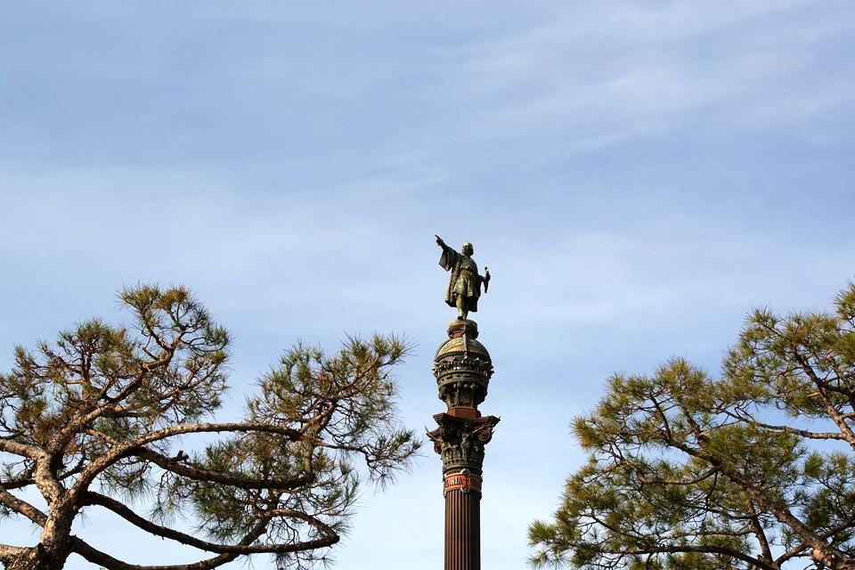 El monumento de Cristobal Colón , España