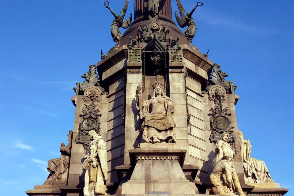 El monumento de Cristobal Colón , España