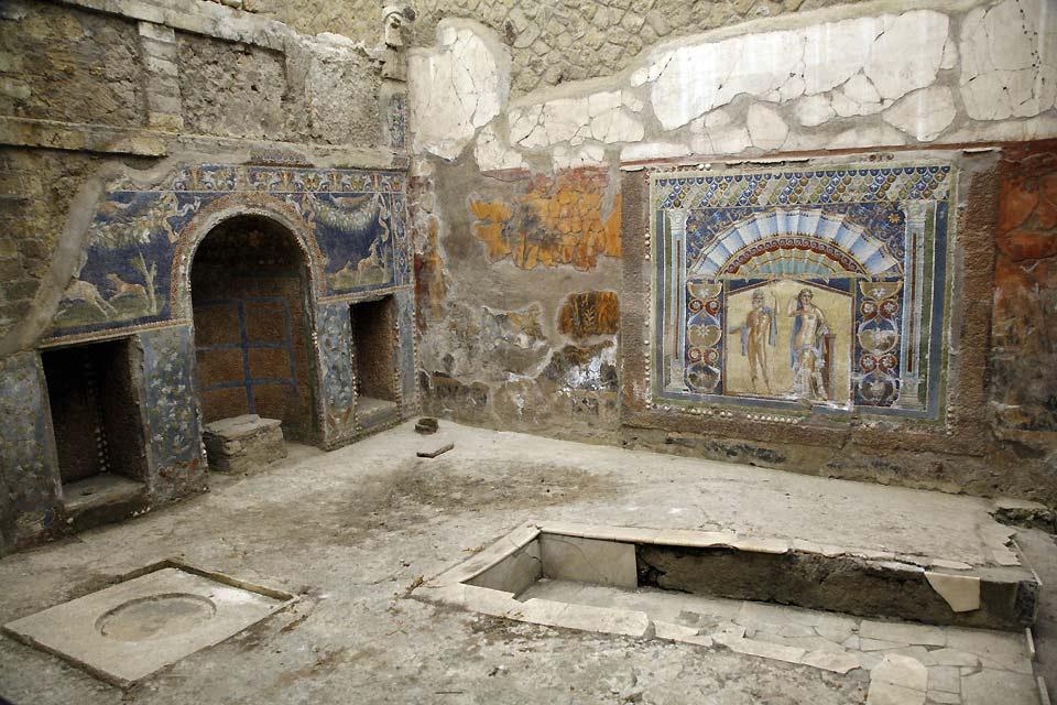 Ercolano , gli scavi , Casa del Mosaico di Nettuno e Anfitrite , Italia