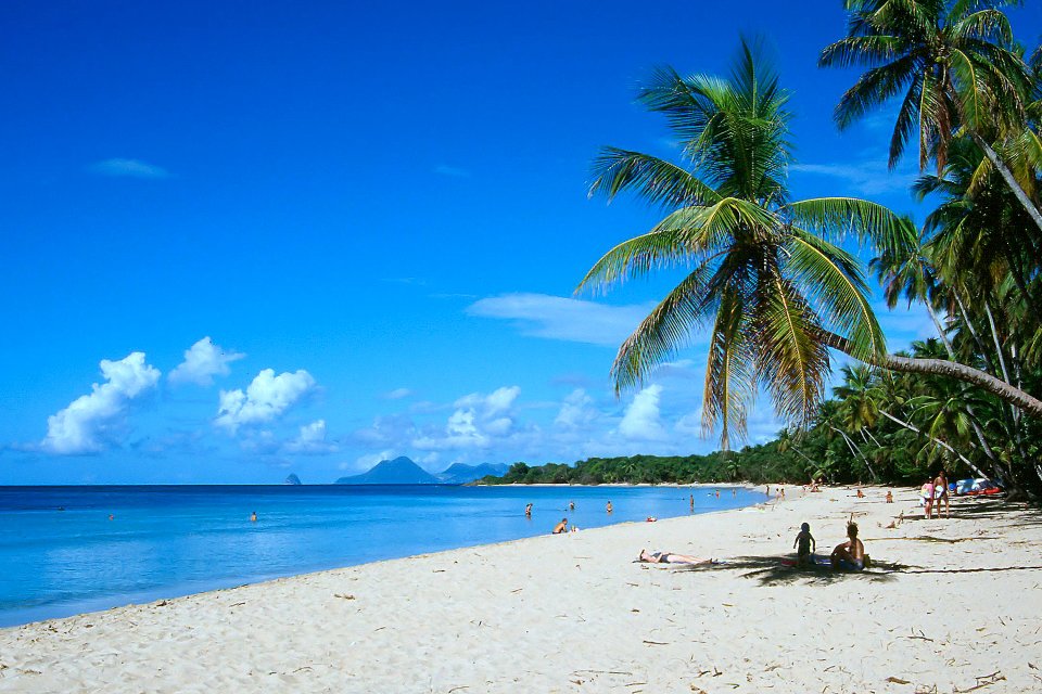 La gran ensenada de Las Salinas, La plage des Salines, Las costas, Martinica