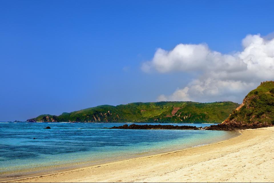 Les plages de Kuta  Lombok Indon sie 