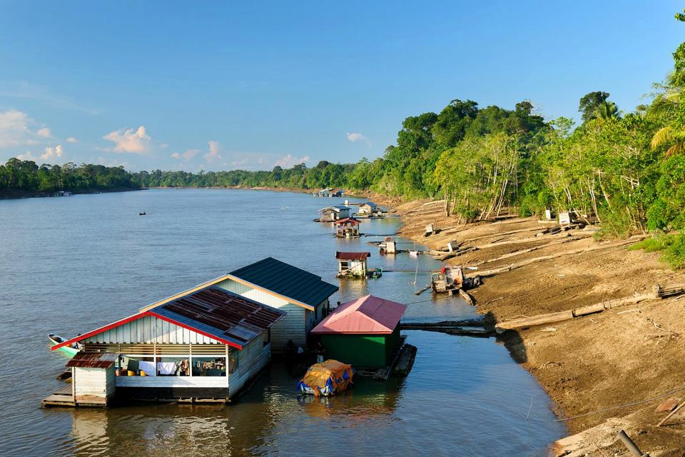 Il fiume Mahakam , Indonesia