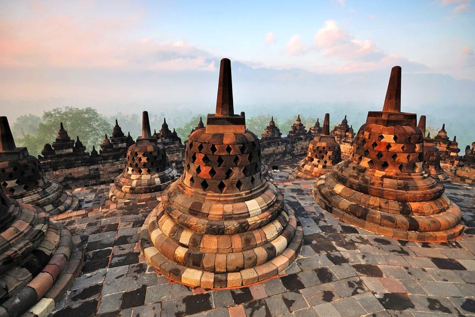 Le temple de  Borobudur  Java Indon sie