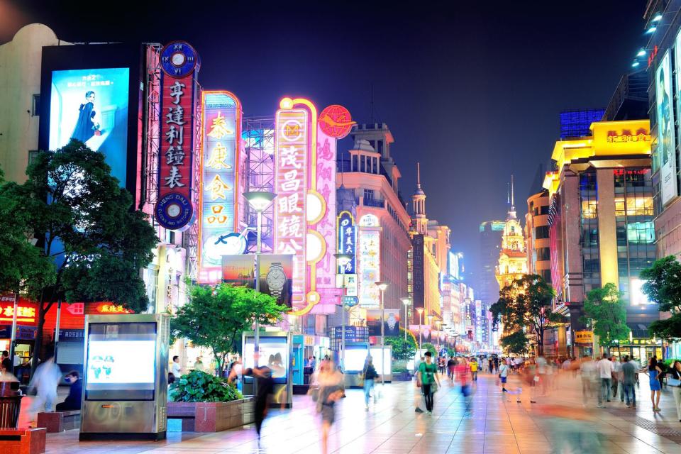 Rue de Nankin à Shanghai , Chine
