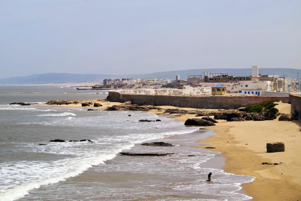 La playa de Essaouira , Marruecos
