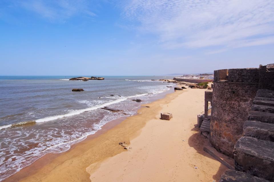 La plage d'Essaouira , Marocco