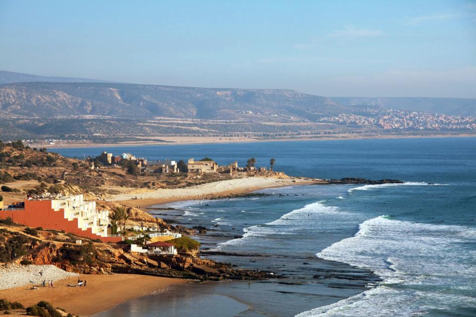 La playa de Agadir , Marruecos