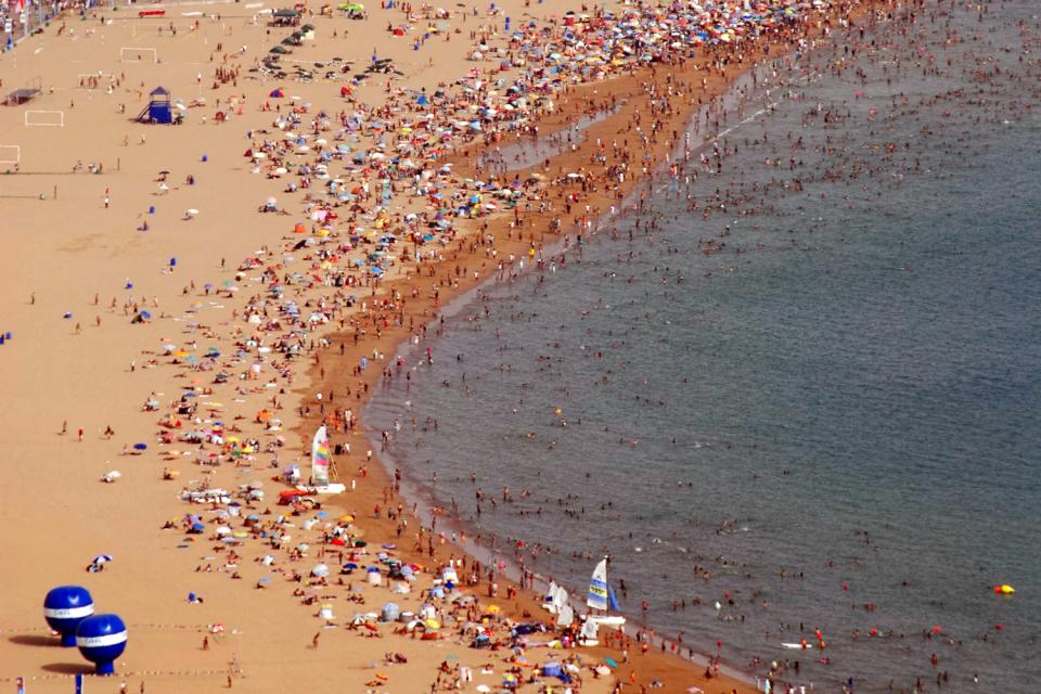 La playa de Agadir , Marruecos