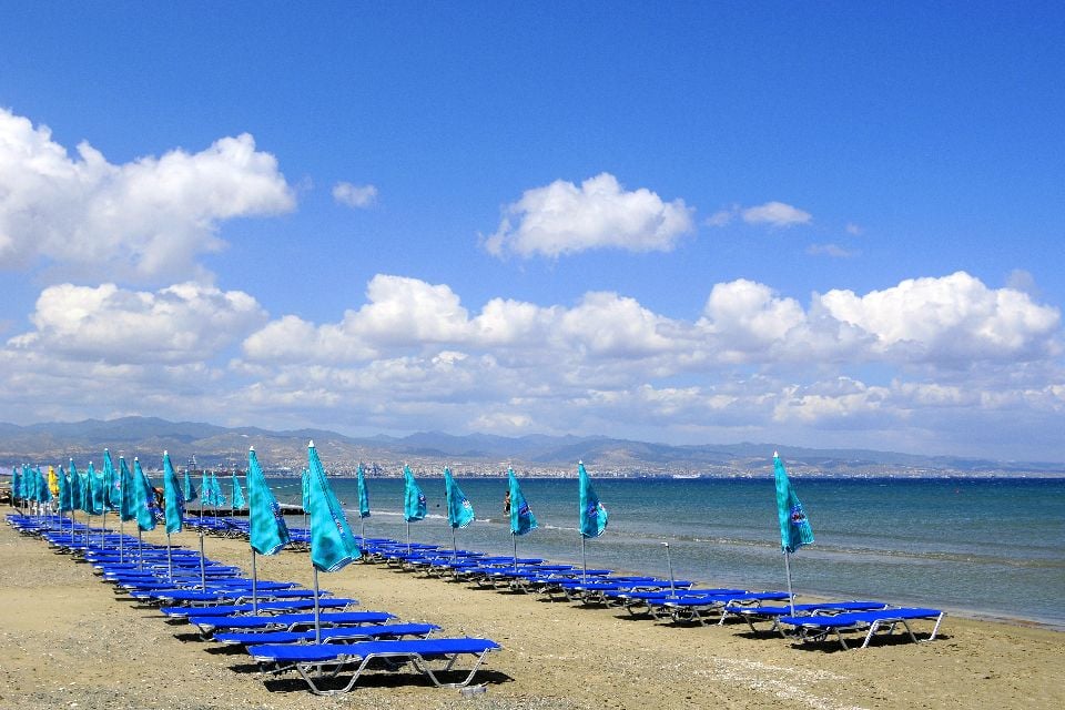 Die Bucht von Akrotiri , Strand von Limassol , Zypern