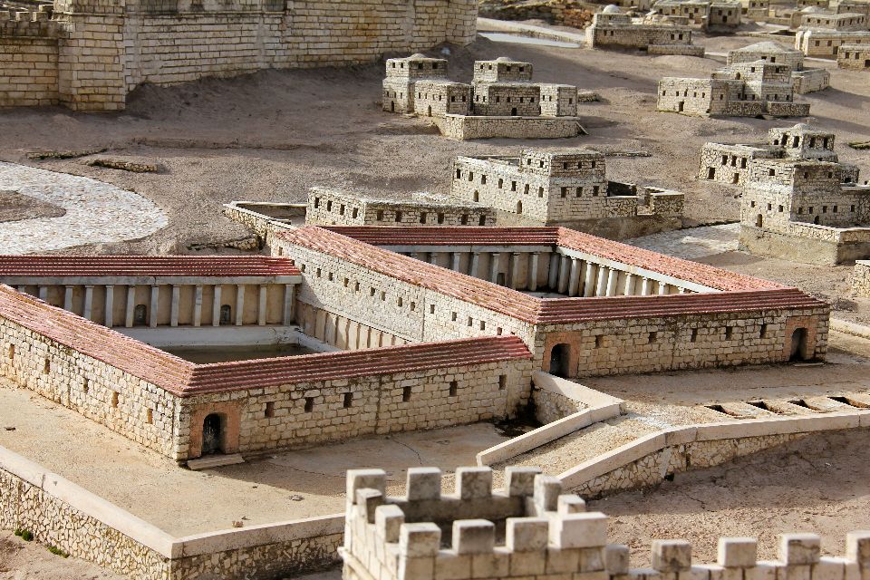 JERUSALEM-La maquette du Second Temple (Jérusalem Ouest) , Israel