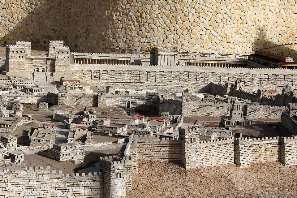 JERUSALEM-La maquette du Second Temple (Jérusalem Ouest) , Israël