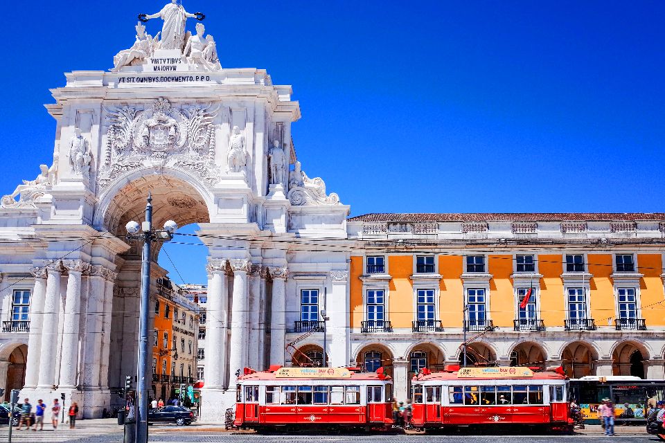 Les tramways de Lisbonne , Portugal