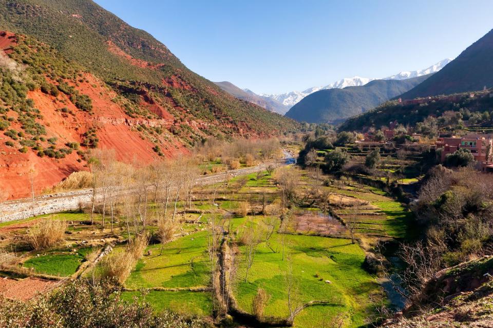 La vallée de l'Ourika , Maroc
