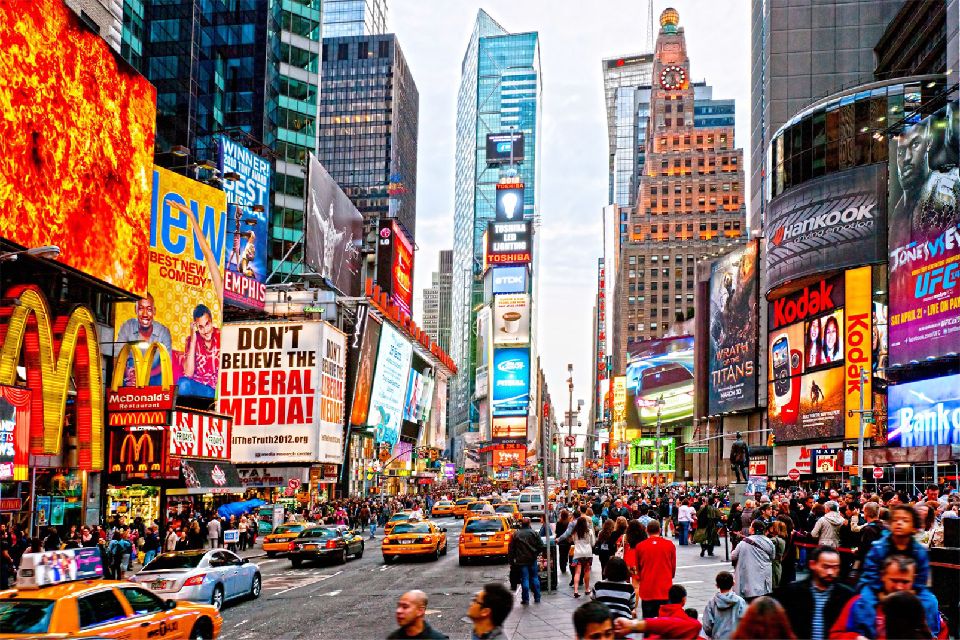 Times Square , Animation assurée à Times Square , Etats-Unis