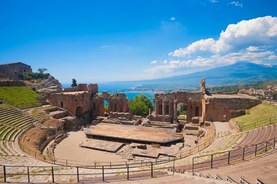 L'amphithéâtre de Taormine Sicile Italie