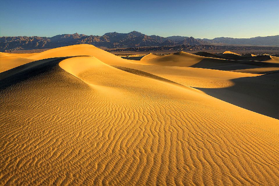 La Vallée de la mort , Mesquite Sand Dunes , Etats-Unis