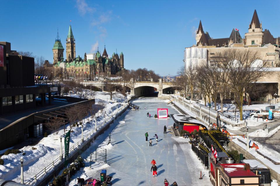 La patinoire du Canal Rideau à Ottawa , Canada