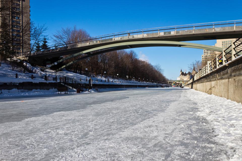 La patinoire du Canal Rideau à Ottawa , Canada