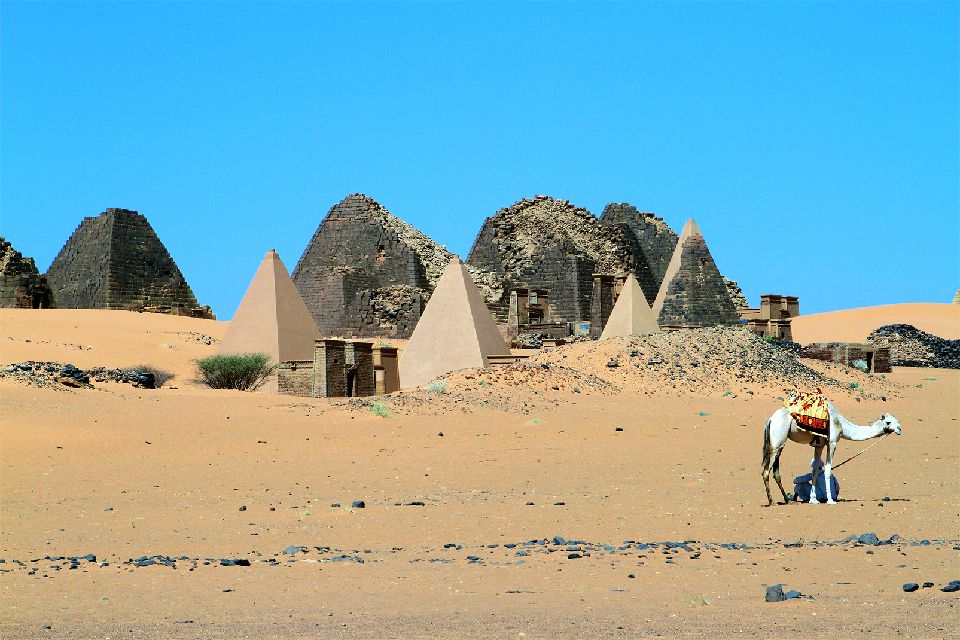 Le site archéologique de l'île de Méroé , Soudan