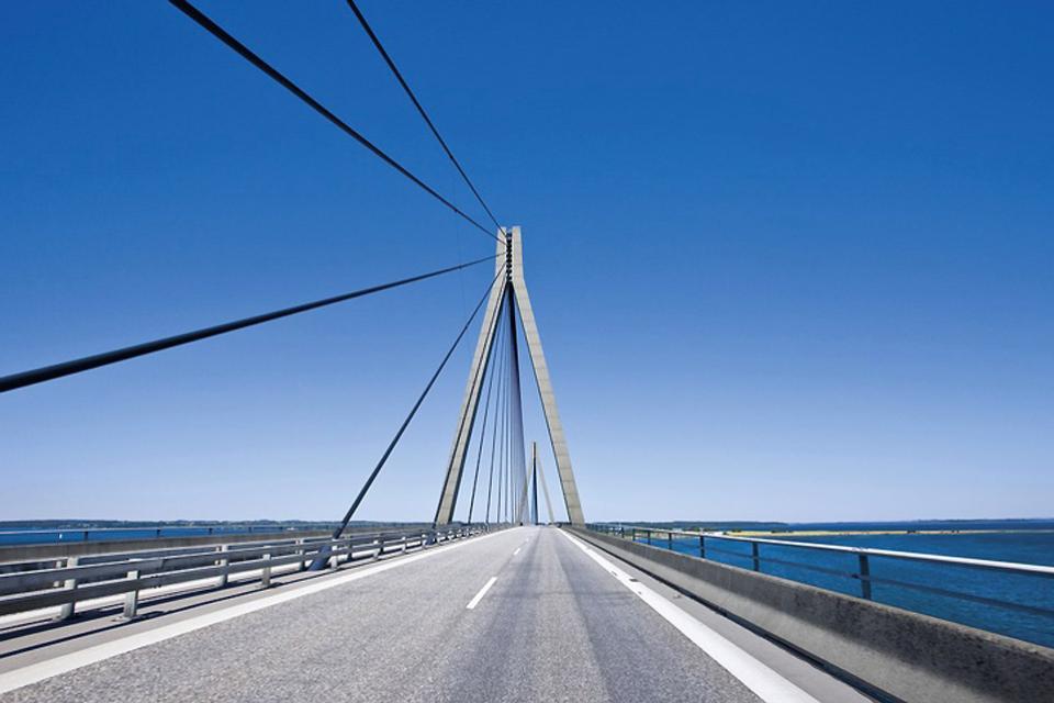 Die Küstenstraße von Seeland , Die Faro Brücke , Dänemark