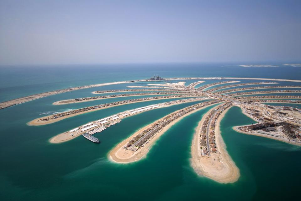 The Dubai palm islands , United Arab Emirates