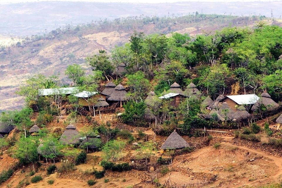 Ethiopie, Afrique, Konso, case; village