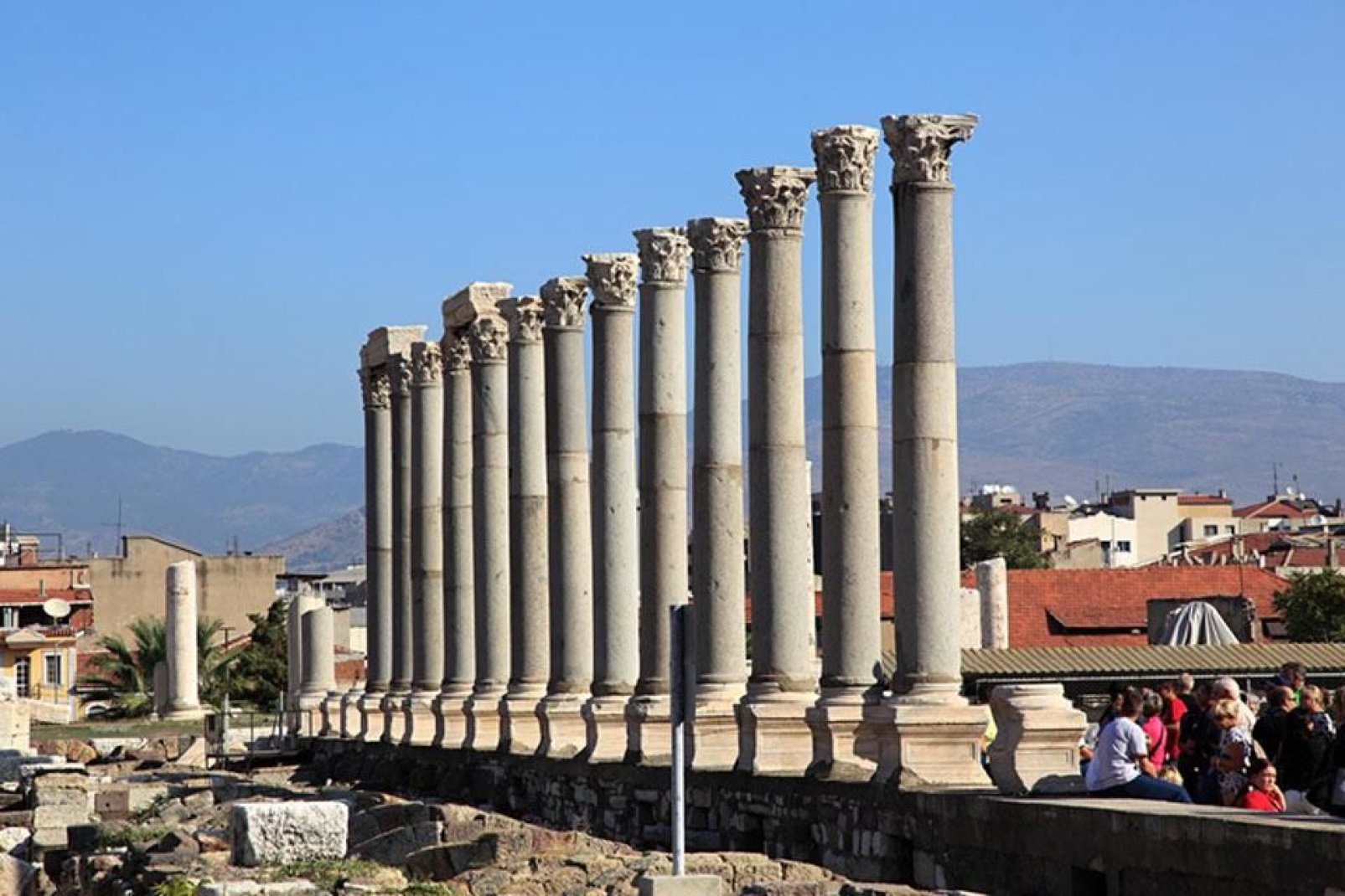 The Agora in Izmir is the largest of the Ionian agoras.