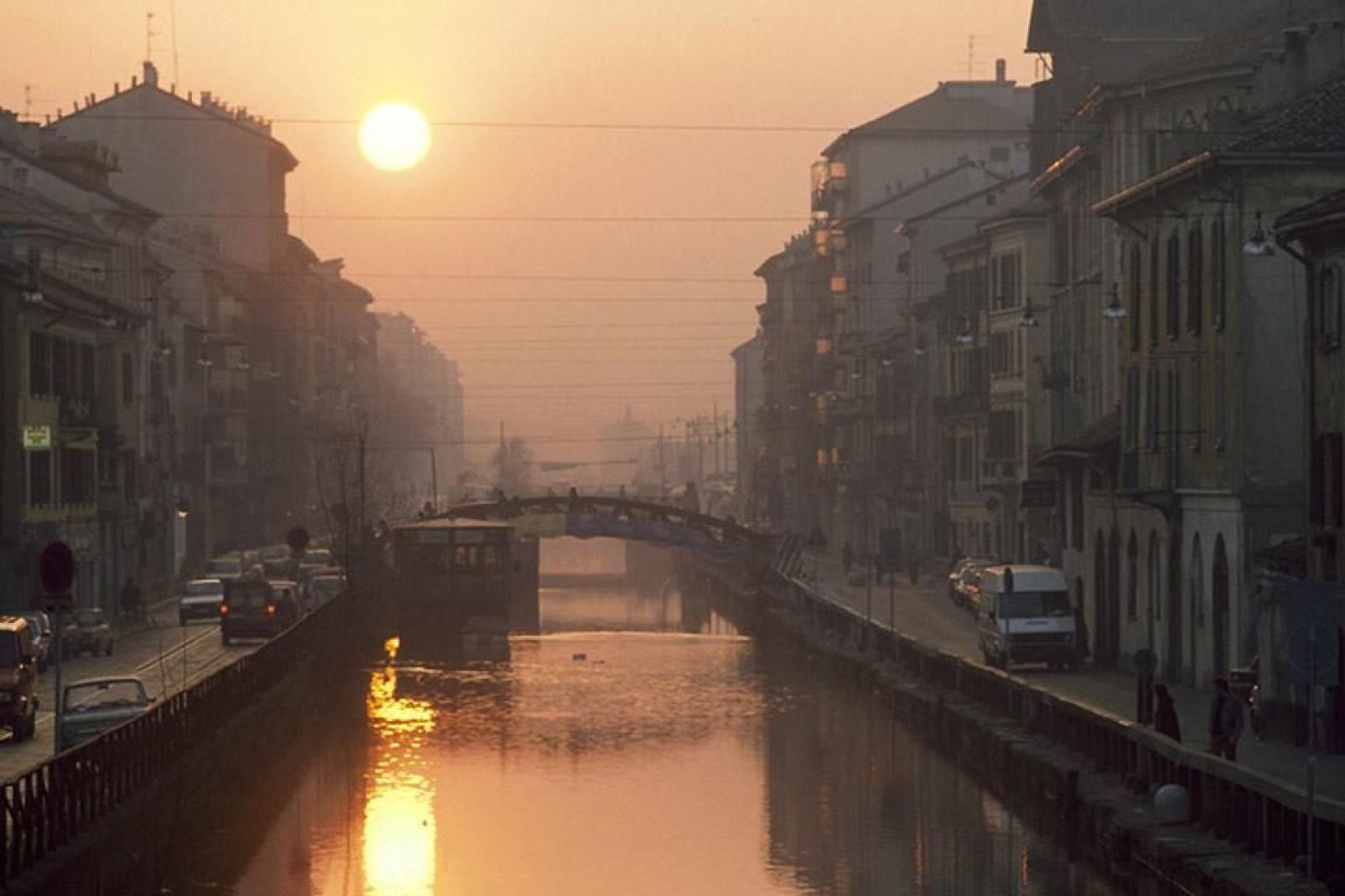 The Naviglio is a system of navigable canals around Milan that lead to Lake Maggiore, Lake Como, and the lower part of the river Ticino.