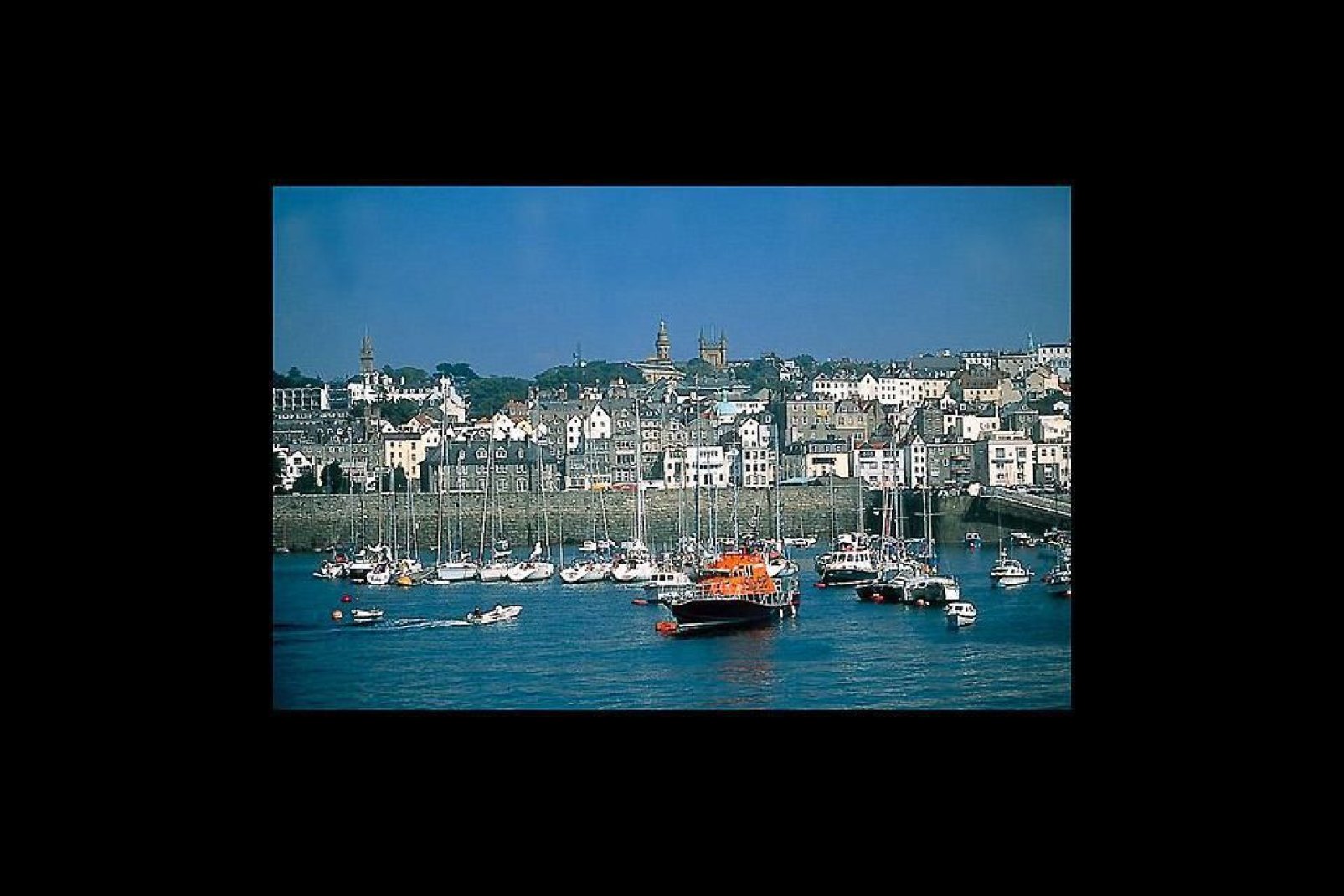 Saint Peter Port is the capital of Guernsey as well as the main port. The parish of St. Peter Port is a small town consisting mostly of steep narrow streets