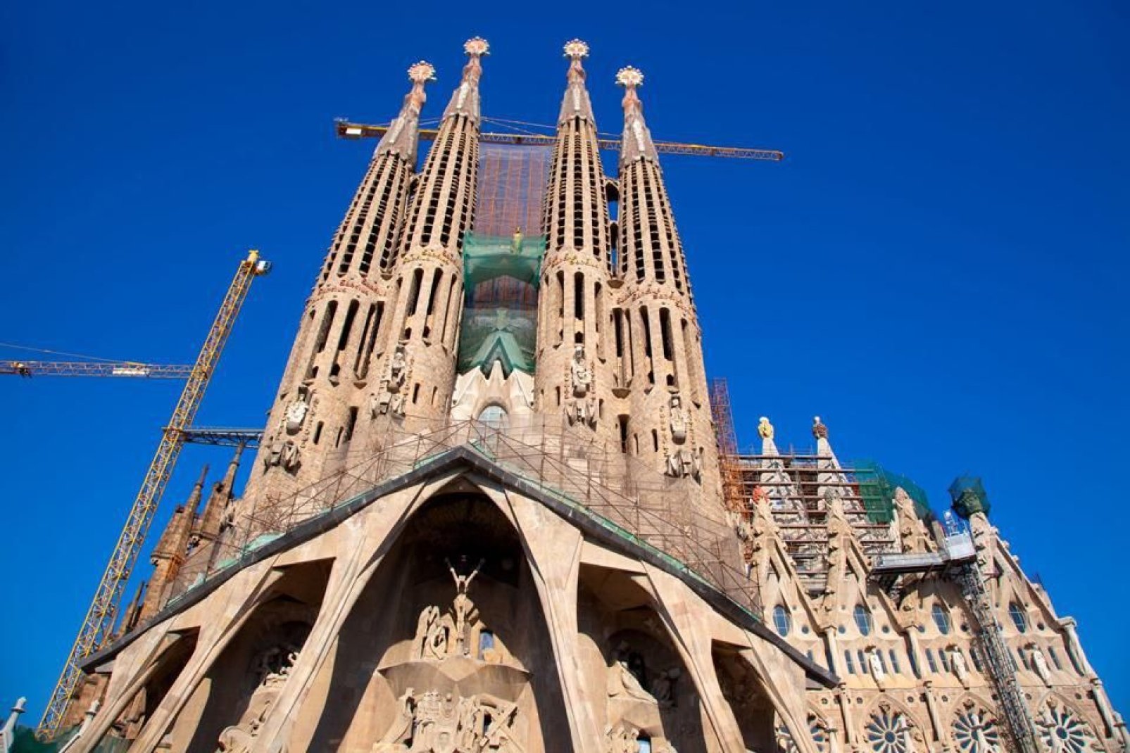 La Sagrada Familia was Antoni Gaudi's major work. It is the most visited monument in Spain and remains unfinished.